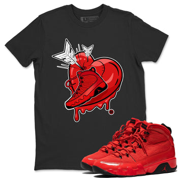 Jordan 9 Chile Red Sneaker Match Tees Mad In Love Sneaker Tees Jordan 9 Chile Red Sneaker Release Tees Unisex Shirts