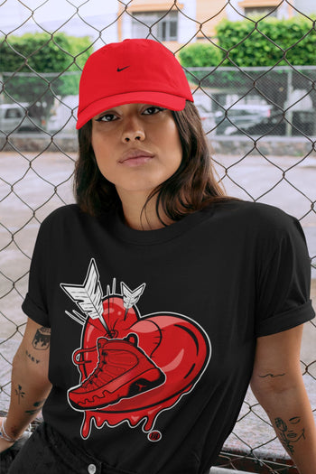 Jordan 9 Chile Red Sneaker Match Tees Mad In Love Sneaker Tees Jordan 9 Chile Red Sneaker Release Tees Unisex Shirts