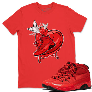Jordan 9 Chile Red Sneaker Match Tees Mad In Love Sneaker Tees Jordan 9 Chile Red Sneaker Release Tees Unisex Shirts