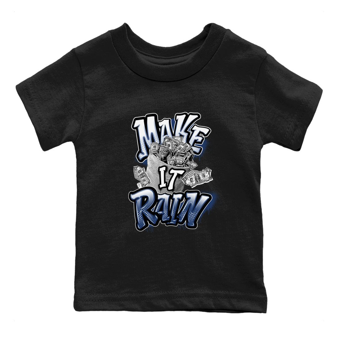 3s Midnight Navy shirt to match jordans Make It Rain sneaker tees Air Jordan 3 Midnight Navy SNRT sneaker release tees baby toddler Black 2 cotton Shirt
