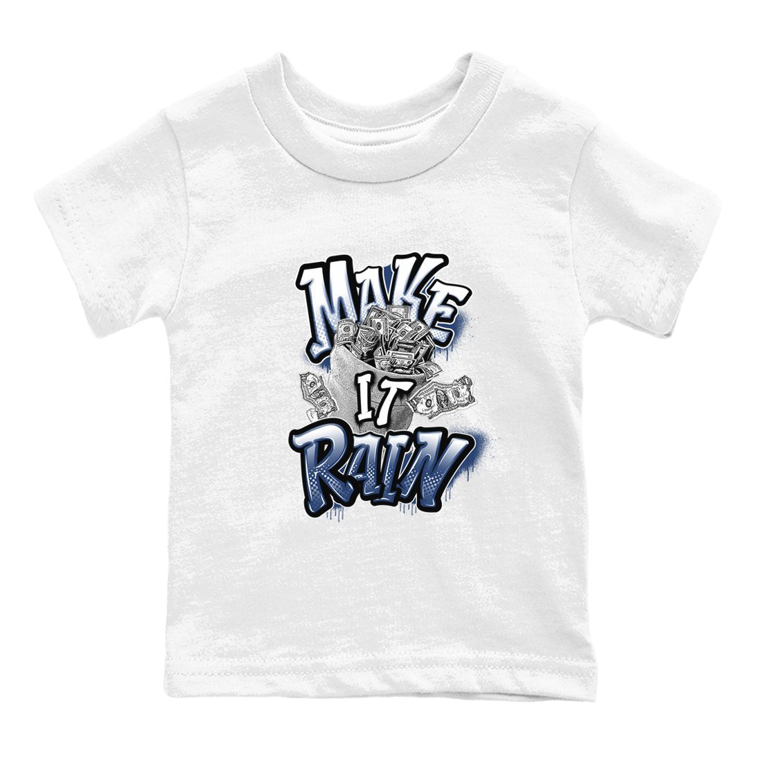 3s Midnight Navy shirt to match jordans Make It Rain sneaker tees Air Jordan 3 Midnight Navy SNRT sneaker release tees baby toddler White 2 cotton Shirt