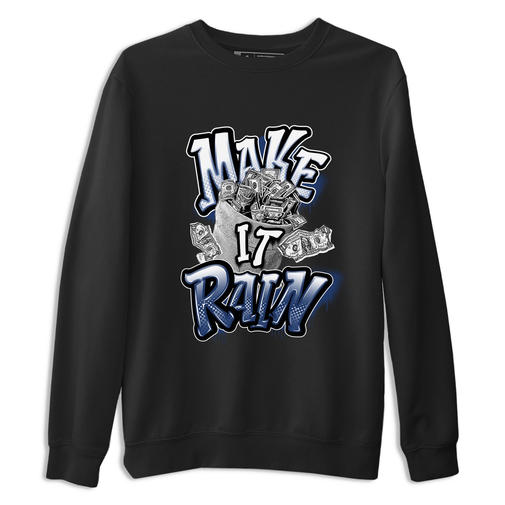 3s Midnight Navy shirt to match jordans Make It Rain sneaker tees Air Jordan 3 Midnight Navy SNRT Sneaker Release Tees unisex cotton Black 2 crew neck shirt