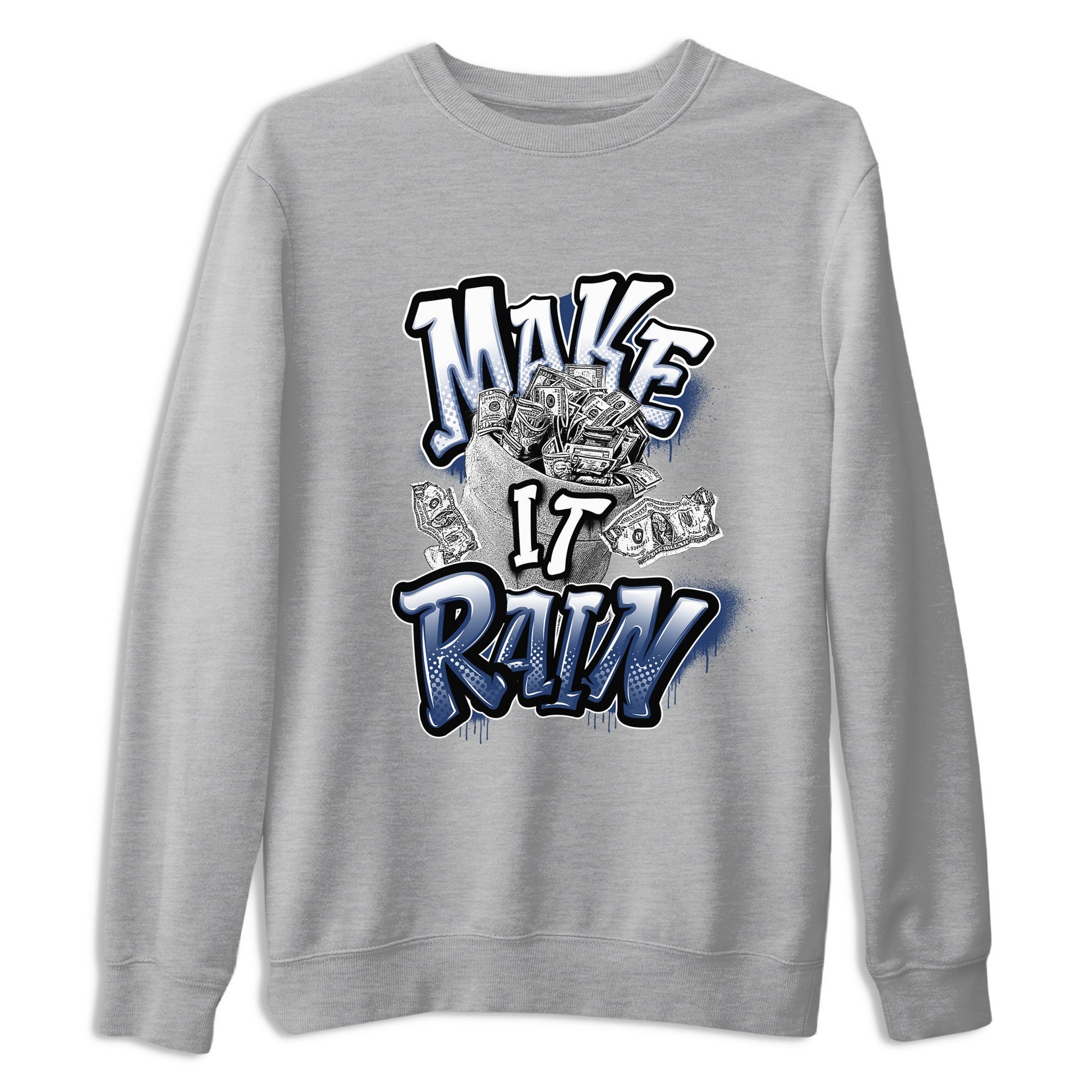 3s Midnight Navy shirt to match jordans Make It Rain sneaker tees Air Jordan 3 Midnight Navy SNRT Sneaker Release Tees unisex cotton Heather Grey 2 crew neck shirt