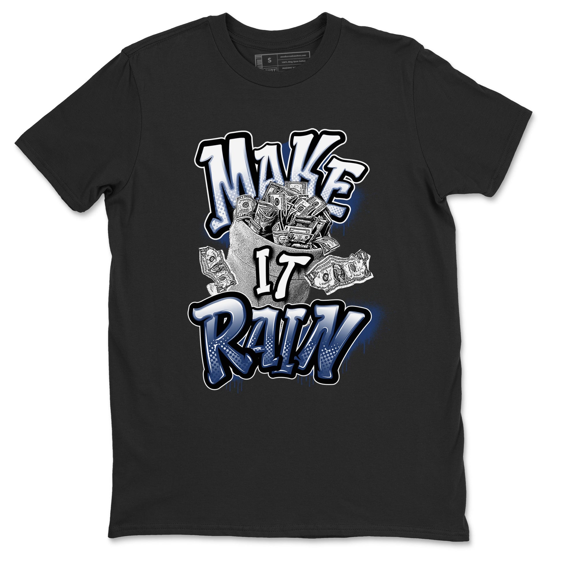 3s Midnight Navy shirt to match jordans Make It Rain sneaker tees Air Jordan 3 Midnight Navy SNRT Sneaker Release Tees unisex cotton Black 2 crew neck shirt