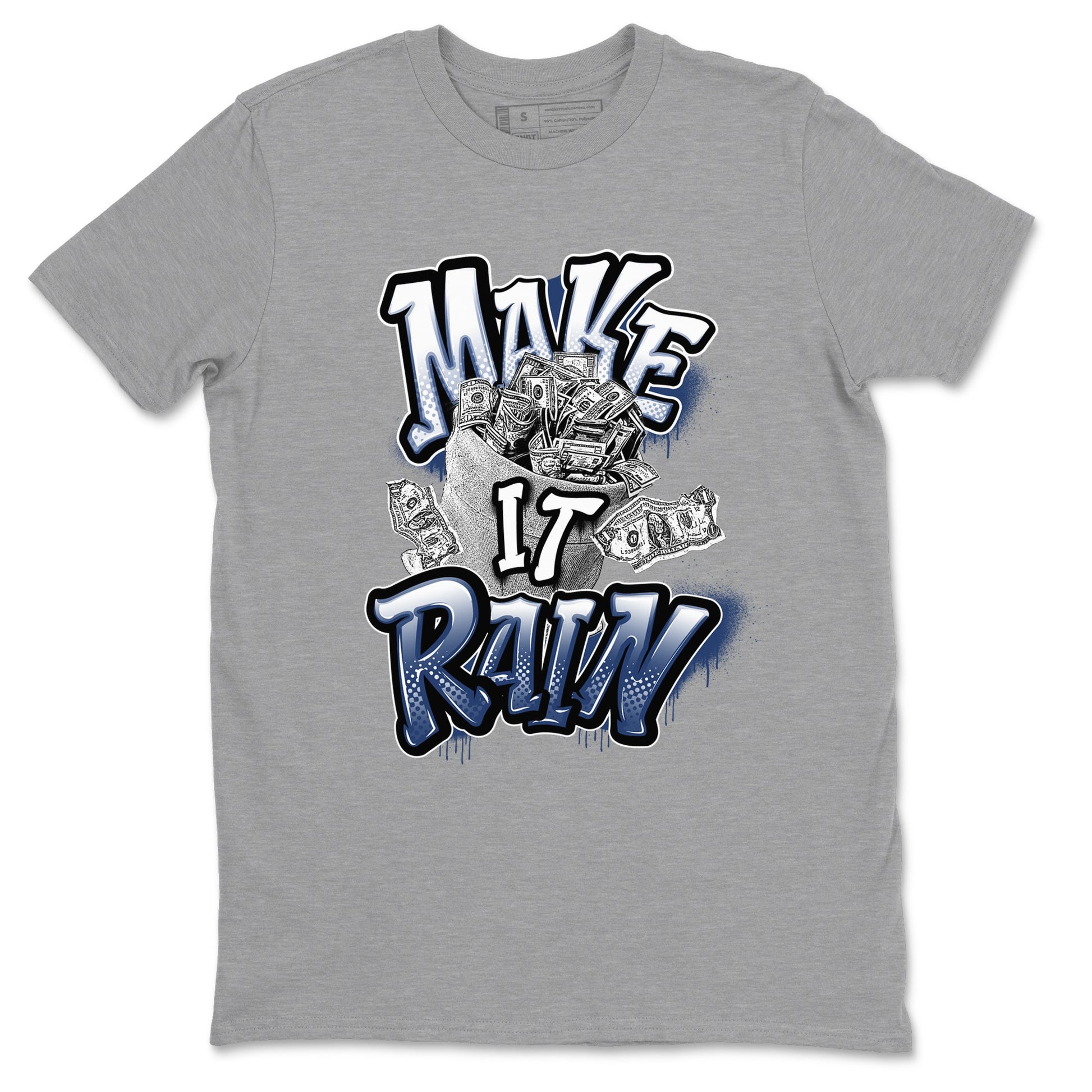 3s Midnight Navy shirt to match jordans Make It Rain sneaker tees Air Jordan 3 Midnight Navy SNRT Sneaker Release Tees unisex cotton Heather Grey 2 crew neck shirt