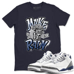 3s Midnight Navy shirt to match jordans Make It Rain sneaker tees Air Jordan 3 Midnight Navy SNRT Sneaker Release Tees unisex cotton Navy 1 crew neck shirt