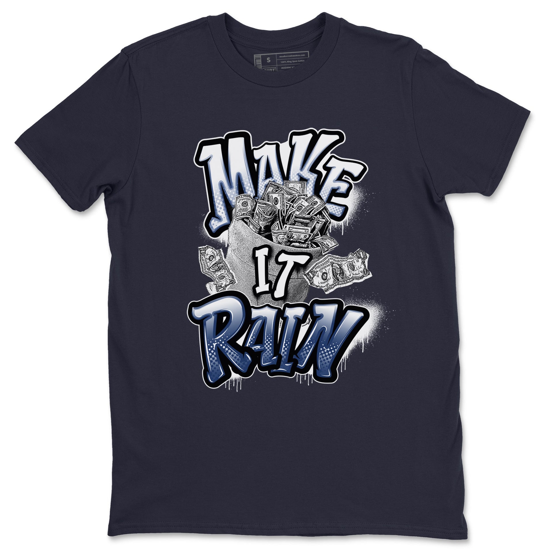 3s Midnight Navy shirt to match jordans Make It Rain sneaker tees Air Jordan 3 Midnight Navy SNRT Sneaker Release Tees unisex cotton Navy 2 crew neck shirt