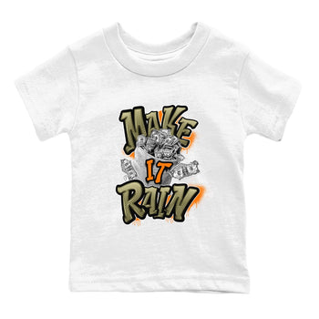 5s Olive shirt to match jordans Make It Rain sneaker tees Air Jordan 5 Olive SNRT sneaker release tees baby toddler White 2 cotton Shirt