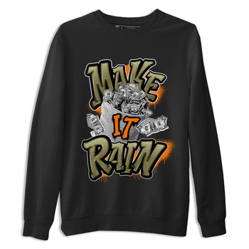 5s Olive shirt to match jordans Make It Rain sneaker tees Air Jordan 5 Olive SNRT Sneaker Release Tees unisex cotton Black 2 crew neck shirt