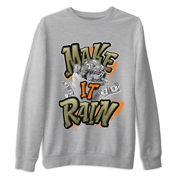 5s Olive shirt to match jordans Make It Rain sneaker tees Air Jordan 5 Olive SNRT Sneaker Release Tees unisex cotton Heather Grey 2 crew neck shirt