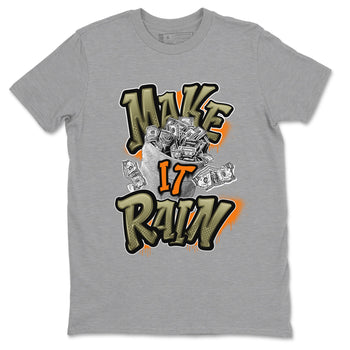 5s Olive shirt to match jordans Make It Rain sneaker tees Air Jordan 5 Olive SNRT Sneaker Release Tees unisex cotton Heather Grey 2 crew neck shirt