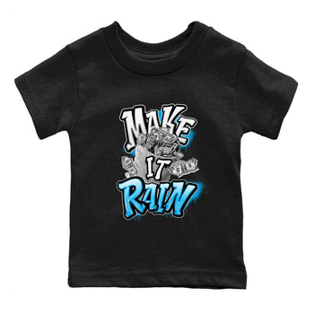 9s Powder Blue shirt to match jordans Make It Rain sneaker tees Air Jordan 9 Powder Blue SNRT sneaker release tees baby toddler Black 2 cotton Shirt
