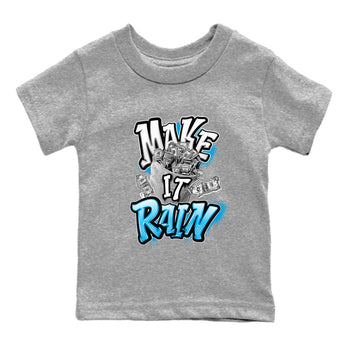 9s Powder Blue shirt to match jordans Make It Rain sneaker tees Air Jordan 9 Powder Blue SNRT sneaker release tees baby toddler Heather Grey 2 cotton Shirt
