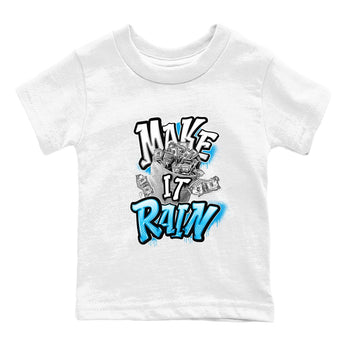 9s Powder Blue shirt to match jordans Make It Rain sneaker tees Air Jordan 9 Powder Blue SNRT sneaker release tees baby toddler White 2 cotton Shirt