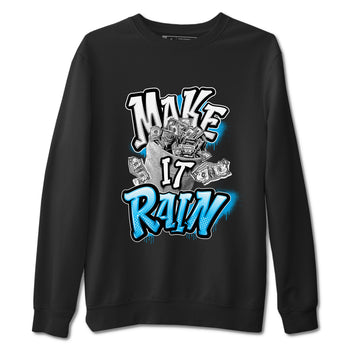 9s Powder Blue shirt to match jordans Make It Rain sneaker tees Air Jordan 9 Powder Blue SNRT Sneaker Release Tees unisex cotton Black 2 crew neck shirt