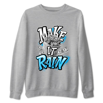 9s Powder Blue shirt to match jordans Make It Rain sneaker tees Air Jordan 9 Powder Blue SNRT Sneaker Release Tees unisex cotton Heather Grey 2 crew neck shirt