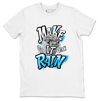 9s Powder Blue shirt to match jordans Make It Rain sneaker tees Air Jordan 9 Powder Blue SNRT Sneaker Release Tees unisex cotton White 2 crew neck shirt