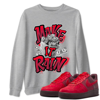 Air Force 1 Layers of Love shirt to match jordans Make It Rain Money sneaker tees af1 Layers of Love SNRT Sneaker Release Tees unisex cotton Heather Grey 1 crew neck shirt