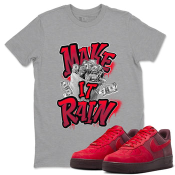 Air Force 1 Layers of Love shirt to match jordans Make It Rain Money sneaker tees af1 Layers of Love SNRT Sneaker Release Tees unisex cotton Heather Grey 1 crew neck shirt