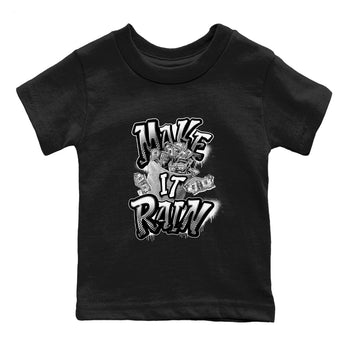 1s Black White shirt to match jordans Make It Rain Money sneaker tees Air Jordan 1 High OG Black White SNRT sneaker release tees baby toddler Black 2 cotton Shirt