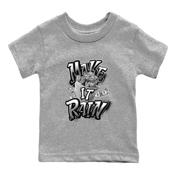 1s Black White shirt to match jordans Make It Rain Money sneaker tees Air Jordan 1 High OG Black White SNRT sneaker release tees baby toddler Heather Grey 2 cotton Shirt