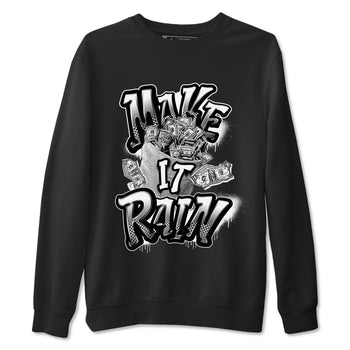 1s Black White shirt to match jordans Make It Rain Money sneaker tees Air Jordan 1 High OG Black White SNRT Sneaker Release Tees unisex cotton Black 2 crew neck shirt