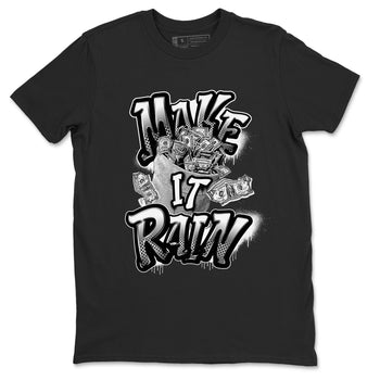 1s Black White shirt to match jordans Make It Rain Money sneaker tees Air Jordan 1 High OG Black White SNRT Sneaker Release Tees unisex cotton Black 2 crew neck shirt