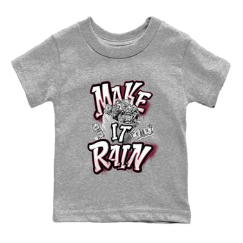 Air Jordan 1 Metalic Burgundy shirt to match jordans Make It Rain Money sneaker tees AJ1 Metalic Burgundy SNRT sneaker release tees baby toddler Heather Grey 2 cotton Shirt