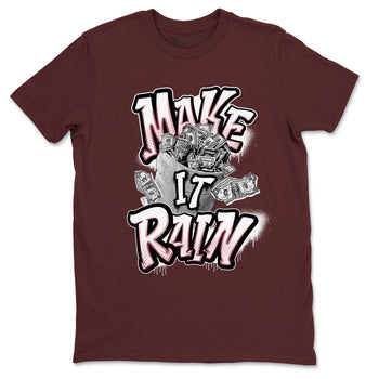 Air Jordan 1 Metalic Burgundy shirt to match jordans Make It Rain Money sneaker tees AJ1 Metalic Burgundy SNRT Sneaker Release Tees unisex cotton Maroon 2 crew neck shirt