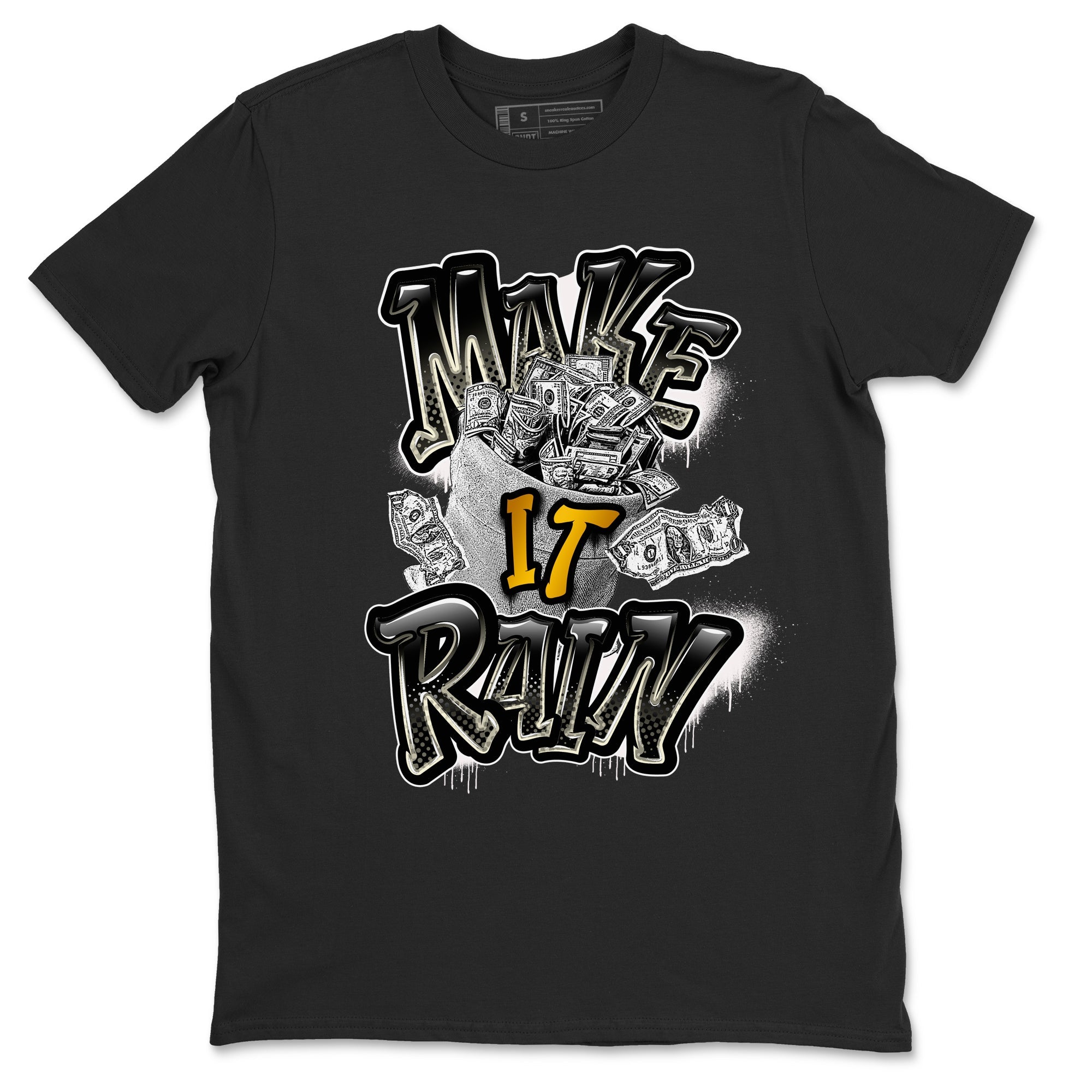 Air Jordan 11 Gratitude shirt to match jordans Make It Rain Money sneaker tees AJ11 Gratitude SNRT Sneaker Release Tees unisex cotton Black 2 crew neck shirt