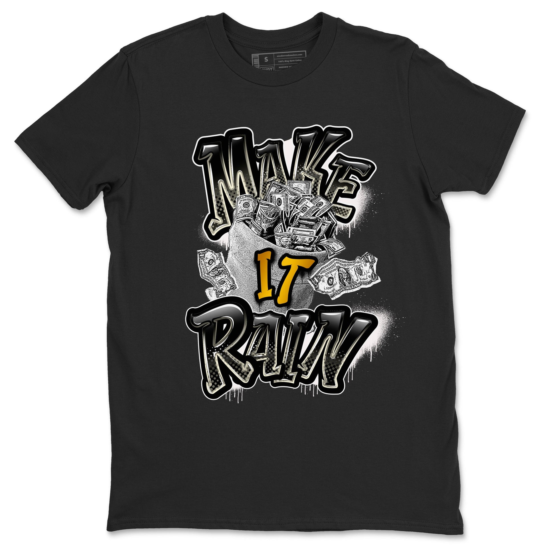 Air Jordan 11 Gratitude shirt to match jordans Make It Rain Money sneaker tees AJ11 Gratitude SNRT Sneaker Release Tees unisex cotton Black 2 crew neck shirt