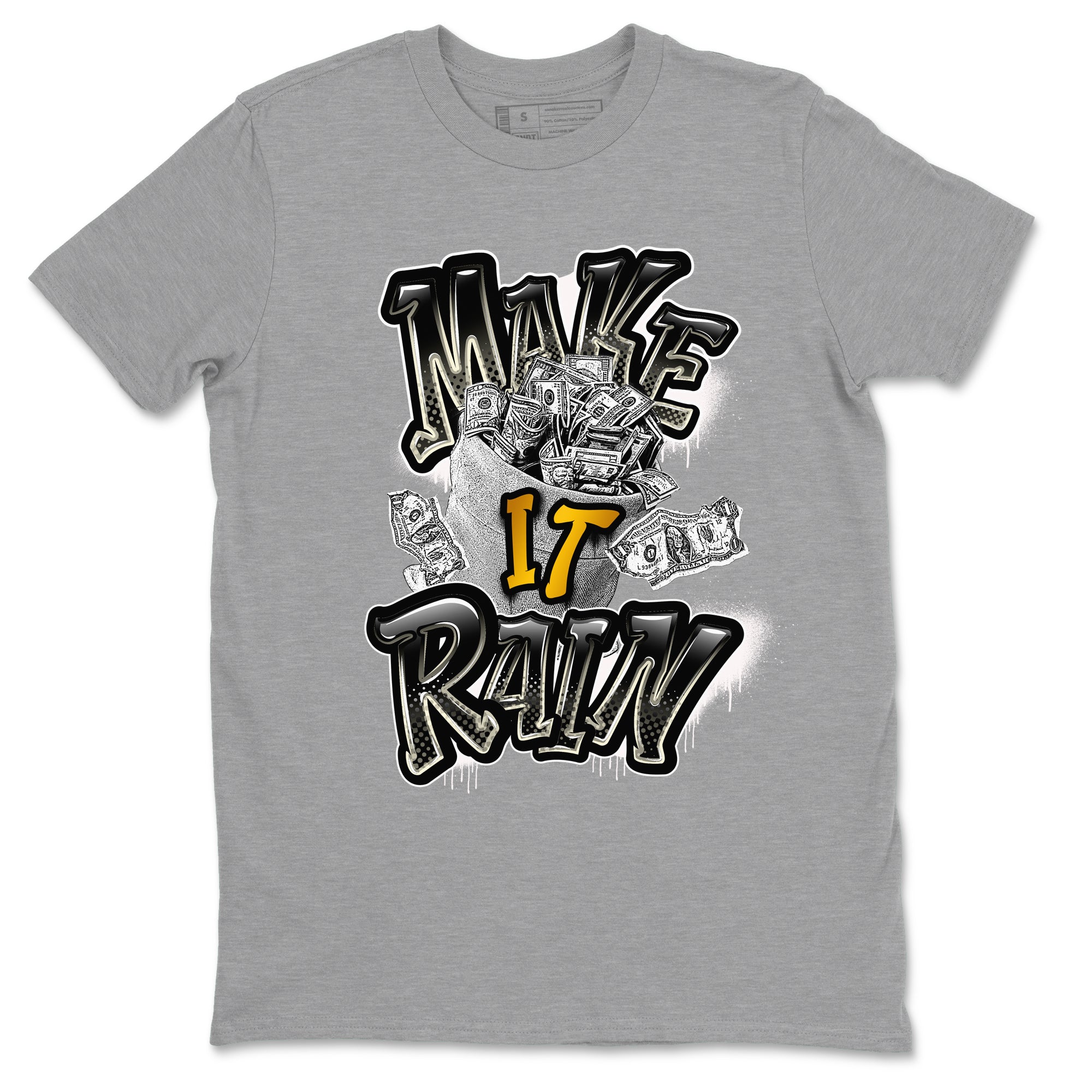 Air Jordan 11 Gratitude shirt to match jordans Make It Rain Money sneaker tees AJ11 Gratitude SNRT Sneaker Release Tees unisex cotton Heather Grey 2 crew neck shirt