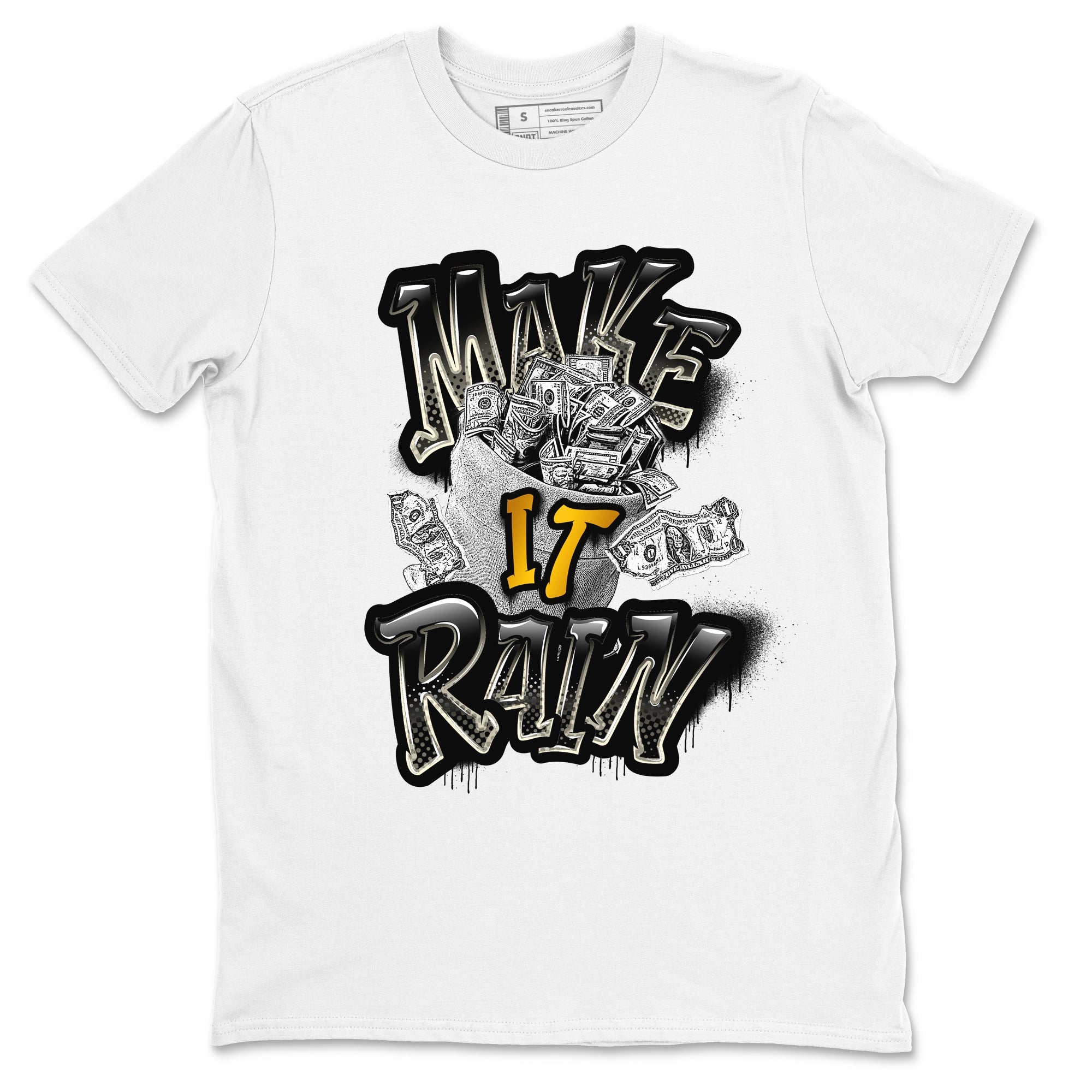 Air Jordan 11 Gratitude shirt to match jordans Make It Rain Money sneaker tees AJ11 Gratitude SNRT Sneaker Release Tees unisex cotton White 2 crew neck shirt
