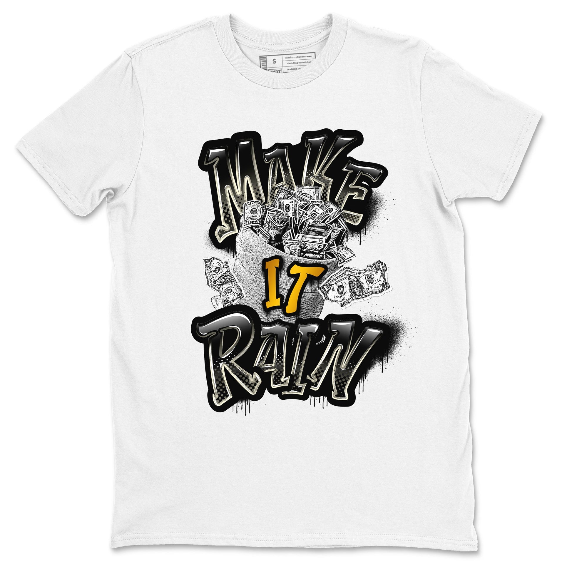 Air Jordan 11 Gratitude shirt to match jordans Make It Rain Money sneaker tees AJ11 Gratitude SNRT Sneaker Release Tees unisex cotton White 2 crew neck shirt
