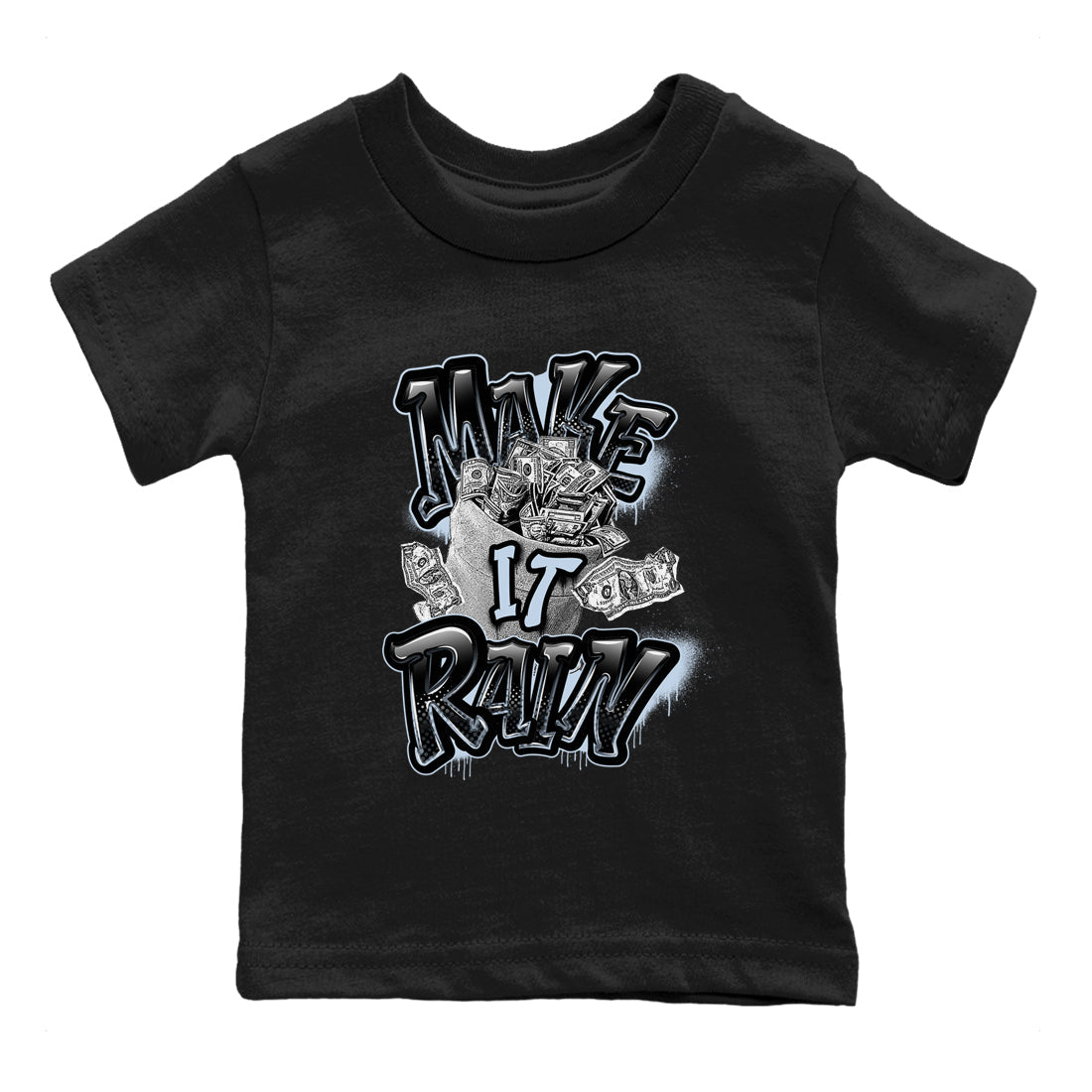 Air Jordan 11 Space shirt to match jordans Make It Rain Money sneaker tees AJ11 Black and Varsity Royal SNRT sneaker release tees baby toddler Black 2 cotton Shirt
