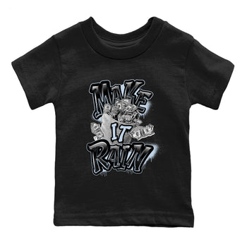 Air Jordan 11 Space shirt to match jordans Make It Rain Money sneaker tees AJ11 Black and Varsity Royal SNRT sneaker release tees baby toddler Black 2 cotton Shirt