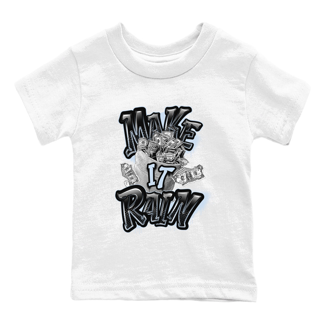 Air Jordan 11 Space shirt to match jordans Make It Rain Money sneaker tees AJ11 Black and Varsity Royal SNRT sneaker release tees baby toddler White 2 cotton Shirt