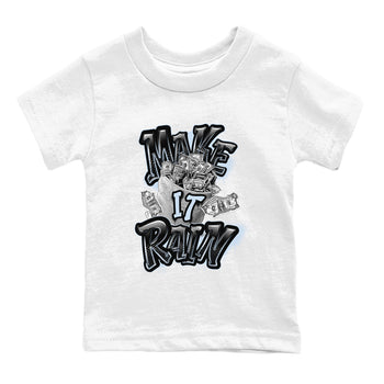 Air Jordan 11 Space shirt to match jordans Make It Rain Money sneaker tees AJ11 Black and Varsity Royal SNRT sneaker release tees baby toddler White 2 cotton Shirt