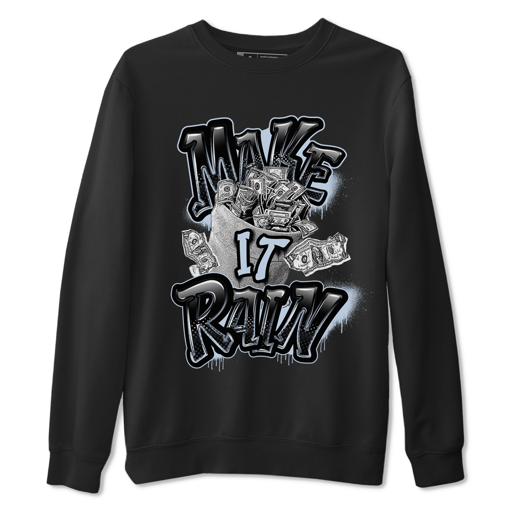 Air Jordan 11 Space shirt to match jordans Make It Rain Money sneaker tees AJ11 Black and Varsity Royal SNRT Sneaker Release Tees unisex cotton Black 2 crew neck shirt