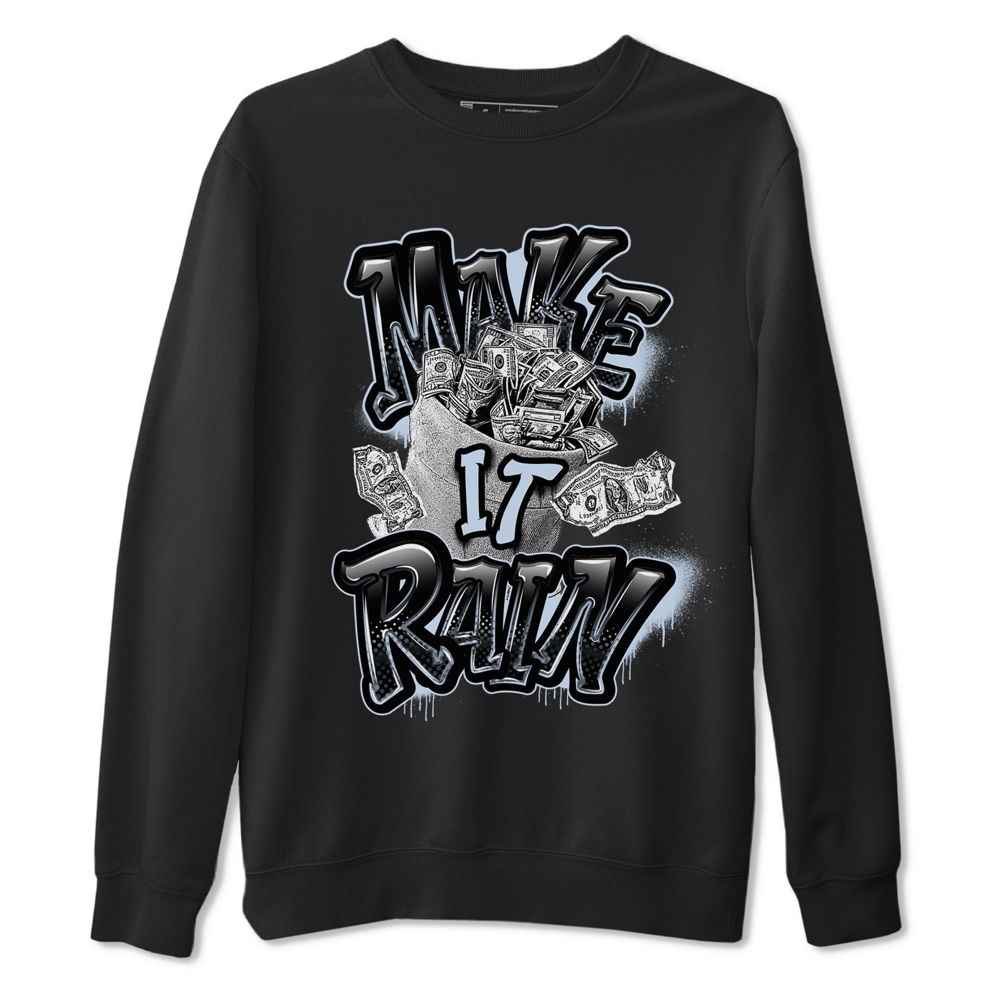 Air Jordan 11 Space shirt to match jordans Make It Rain Money sneaker tees AJ11 Black and Varsity Royal SNRT Sneaker Release Tees unisex cotton Black 2 crew neck shirt