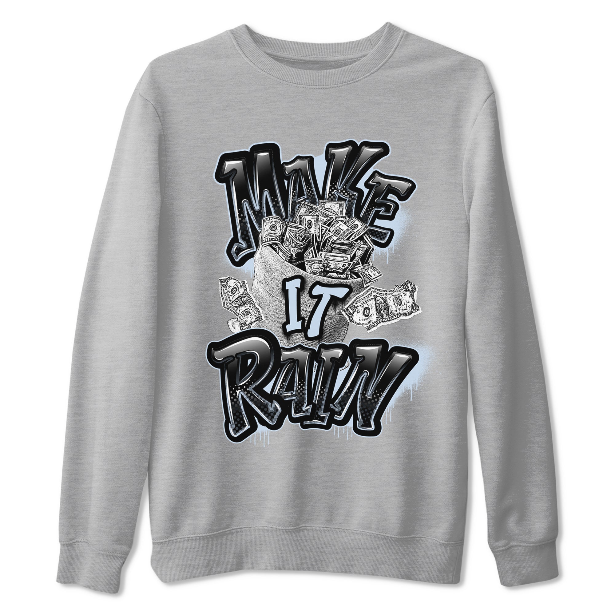 Air Jordan 11 Space shirt to match jordans Make It Rain Money sneaker tees AJ11 Black and Varsity Royal SNRT Sneaker Release Tees unisex cotton Heather Grey 2 crew neck shirt
