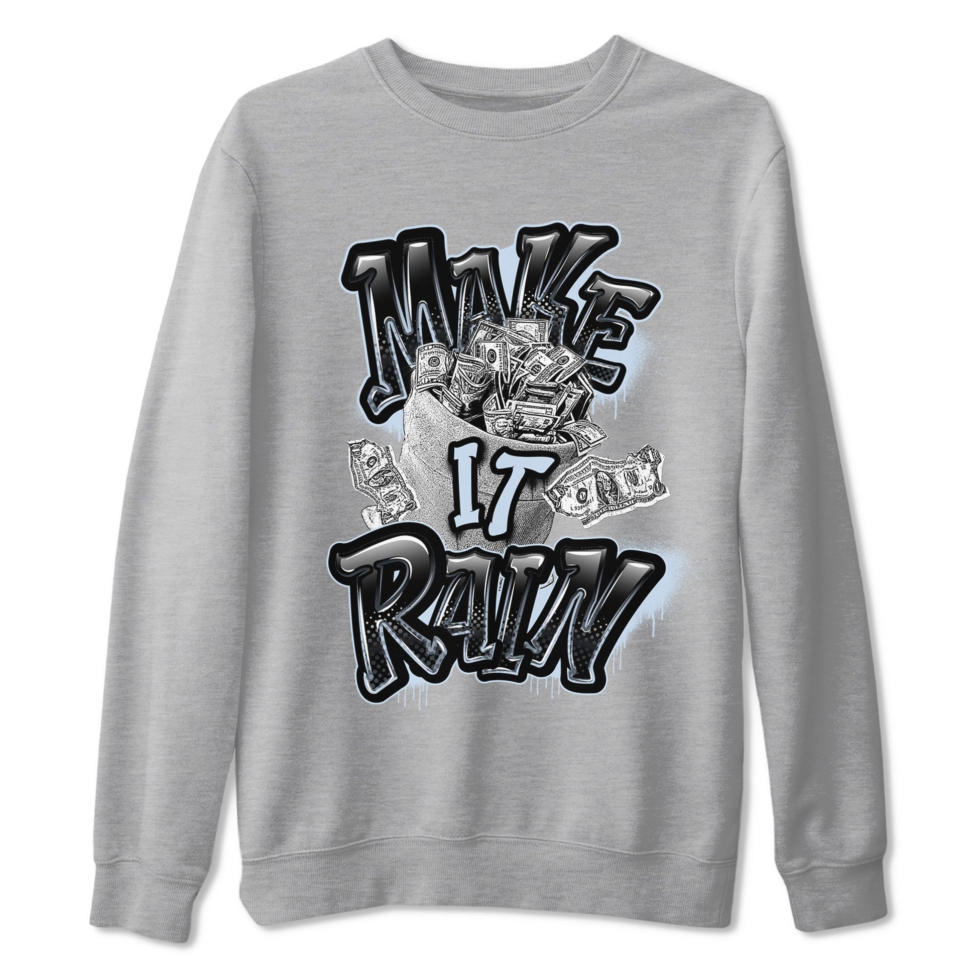 Air Jordan 11 Space shirt to match jordans Make It Rain Money sneaker tees AJ11 Black and Varsity Royal SNRT Sneaker Release Tees unisex cotton Heather Grey 2 crew neck shirt
