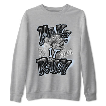Air Jordan 11 Space shirt to match jordans Make It Rain Money sneaker tees AJ11 Black and Varsity Royal SNRT Sneaker Release Tees unisex cotton Heather Grey 2 crew neck shirt