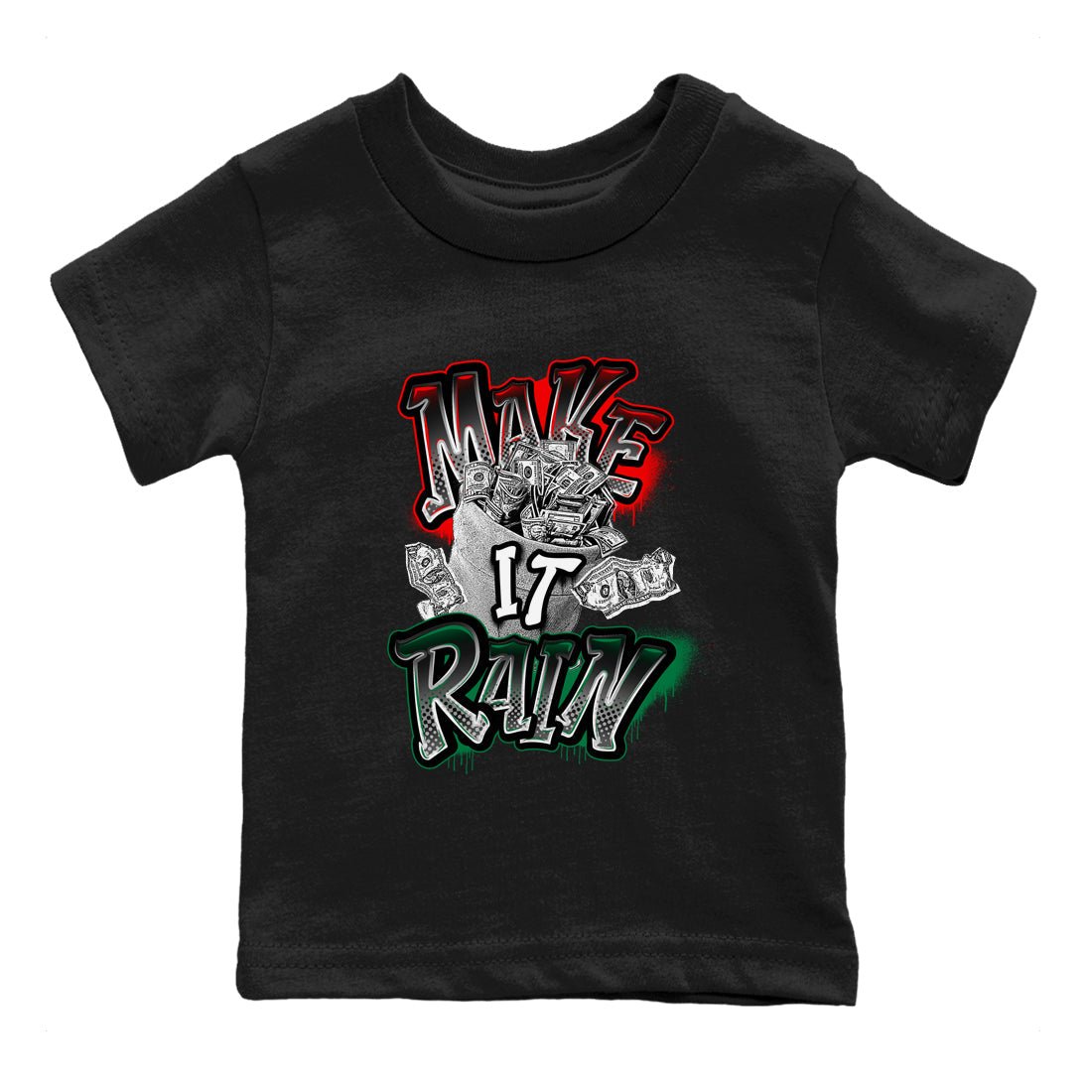 Air Jordan 2 Christmas shirt to match jordans Make It Rain Money sneaker tees AJ2 Christmas SNRT sneaker release tees baby toddler Black 2 cotton Shirt