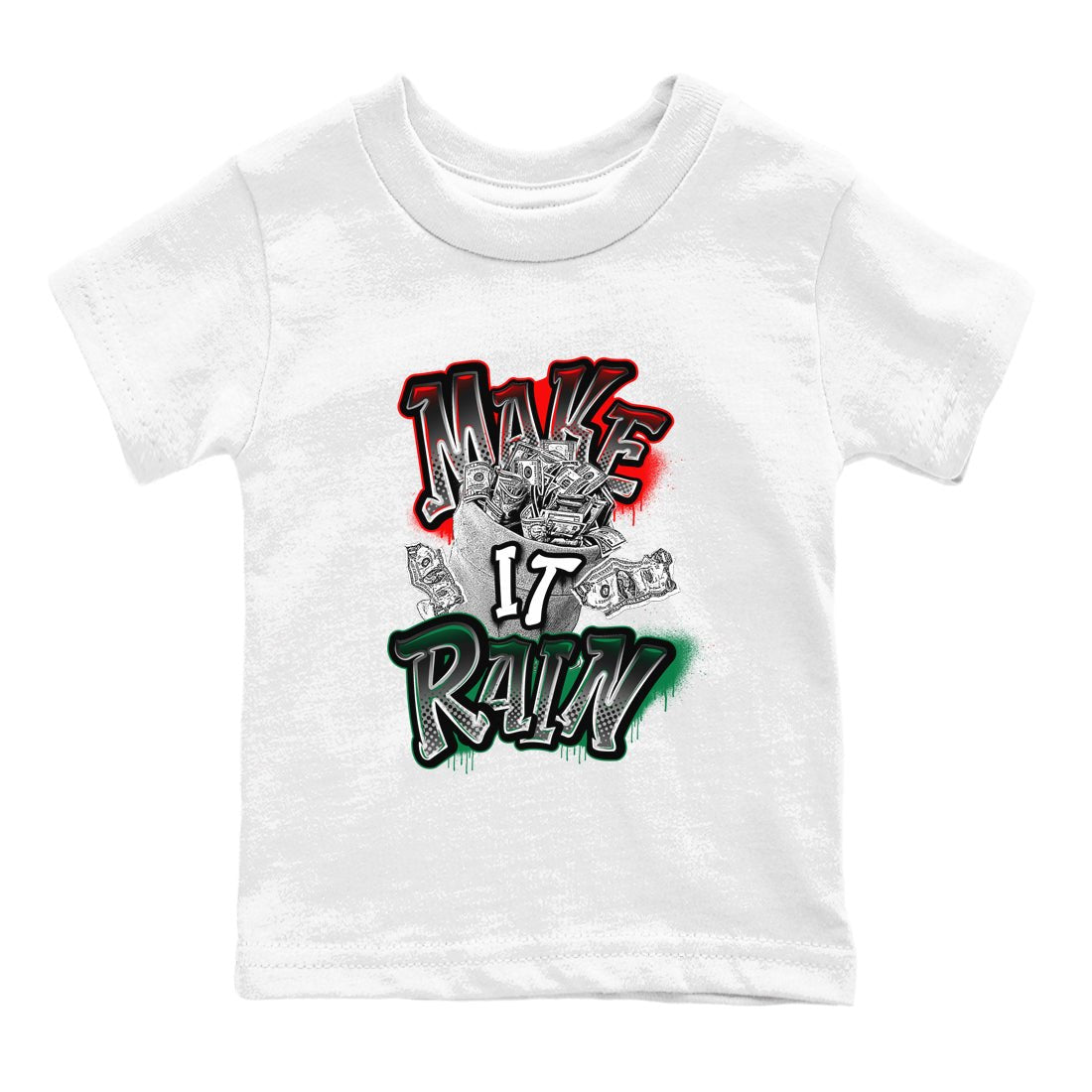 Air Jordan 2 Christmas shirt to match jordans Make It Rain Money sneaker tees AJ2 Christmas SNRT sneaker release tees baby toddler White 2 cotton Shirt
