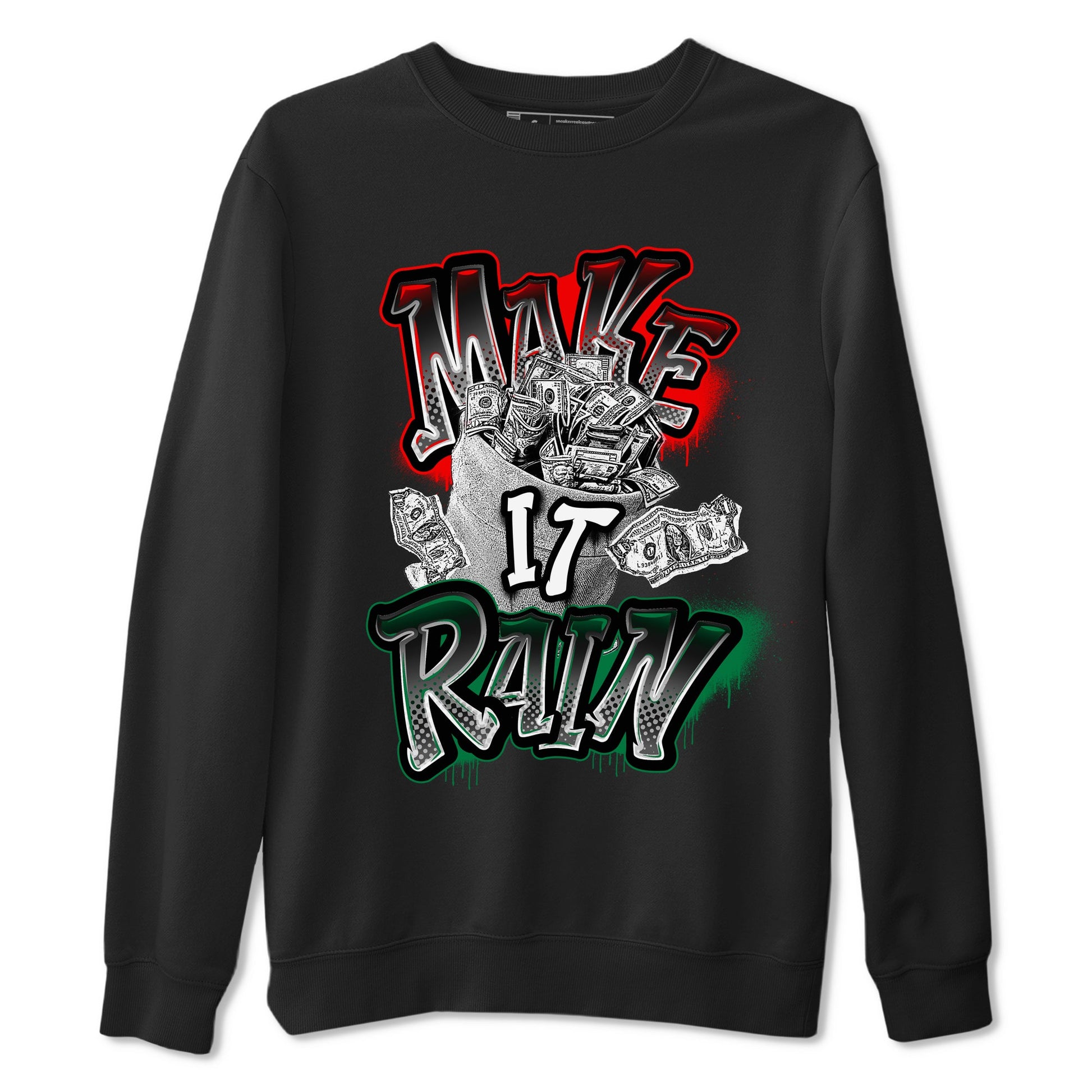 Air Jordan 2 Christmas shirt to match jordans Make It Rain Money sneaker tees AJ2 Christmas SNRT Sneaker Release Tees unisex cotton Black 2 crew neck shirt