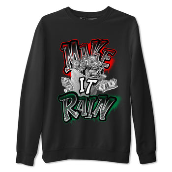 Air Jordan 2 Christmas shirt to match jordans Make It Rain Money sneaker tees AJ2 Christmas SNRT Sneaker Release Tees unisex cotton Black 2 crew neck shirt