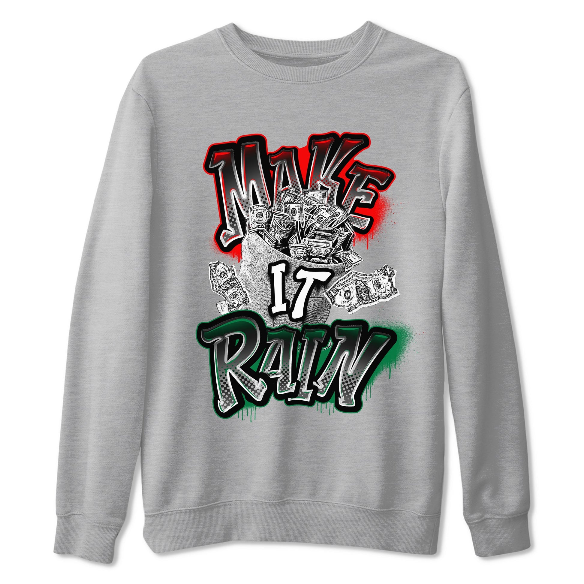 Air Jordan 2 Christmas shirt to match jordans Make It Rain Money sneaker tees AJ2 Christmas SNRT Sneaker Release Tees unisex cotton Heather Grey 2 crew neck shirt