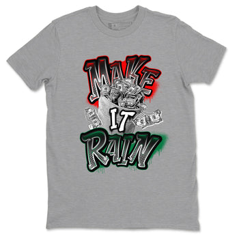 Air Jordan 2 Christmas shirt to match jordans Make It Rain Money sneaker tees AJ2 Christmas SNRT Sneaker Release Tees unisex cotton Heather Grey 2 crew neck shirt