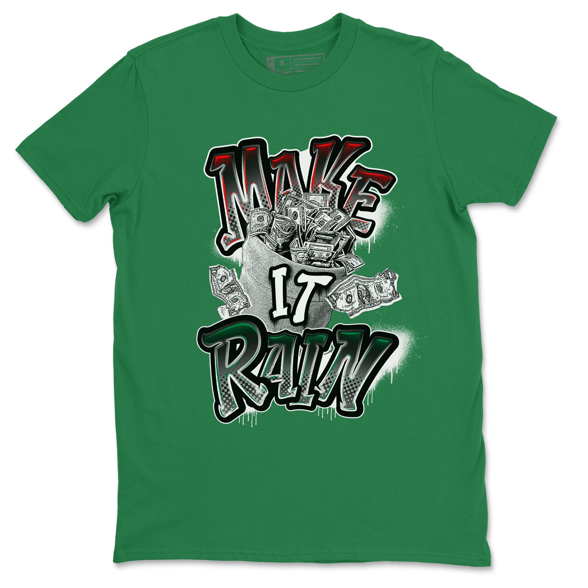 Air Jordan 2 Christmas shirt to match jordans Make It Rain Money sneaker tees AJ2 Christmas SNRT Sneaker Release Tees unisex cotton Kelly Green 2 crew neck shirt